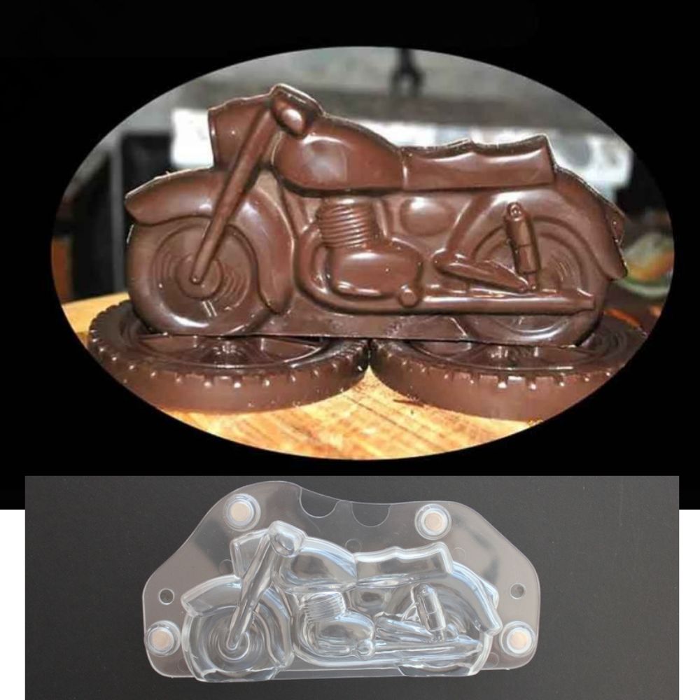 3D Motosiklet Şeffaf Çikolata Kalıbı