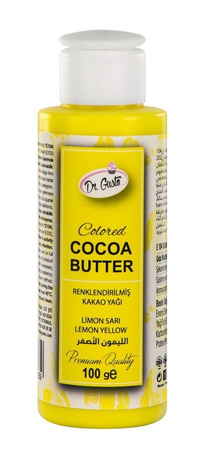 Dr Gusto Renklendirilmiş Kakao Yağı Limon Sarı 100 gr