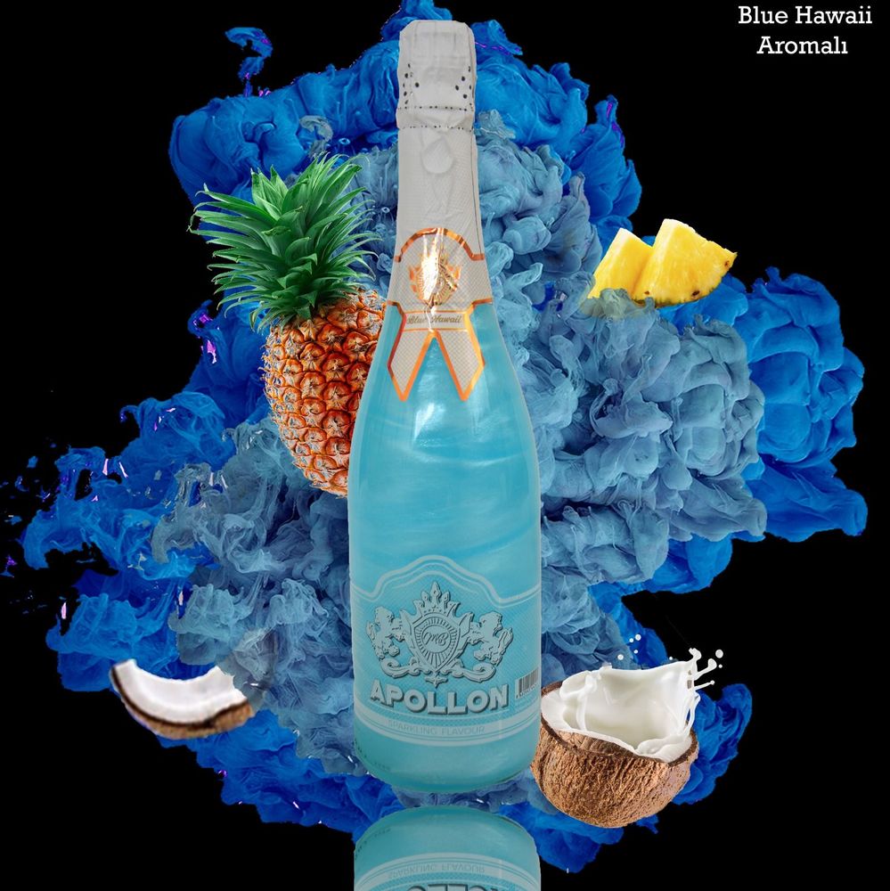 Alkolsüz Şampanya Blue Hawai Aromalı 750 ml