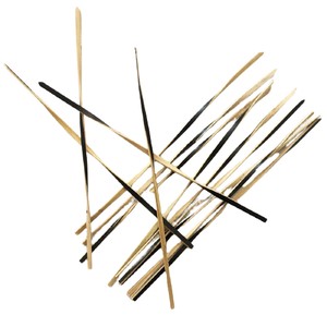 Siyah Kıvrık Bambu Kürdan 12cm
