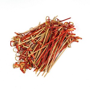  Kırmızı Düğümlü Bambu Kürdan 12 cm