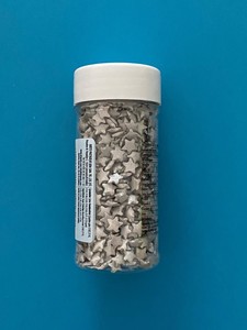 Dr Gusto Sprinkles Confeti Yıldız Gümüş  Beyaz 70 Gr